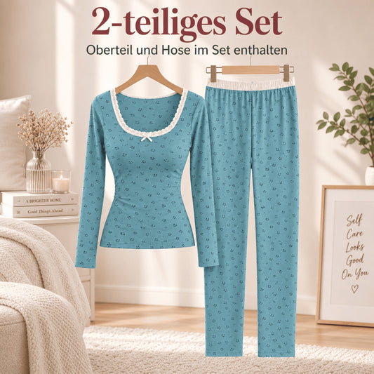 Flora – Bequemer Damen-Pyjama mit Blumenprint