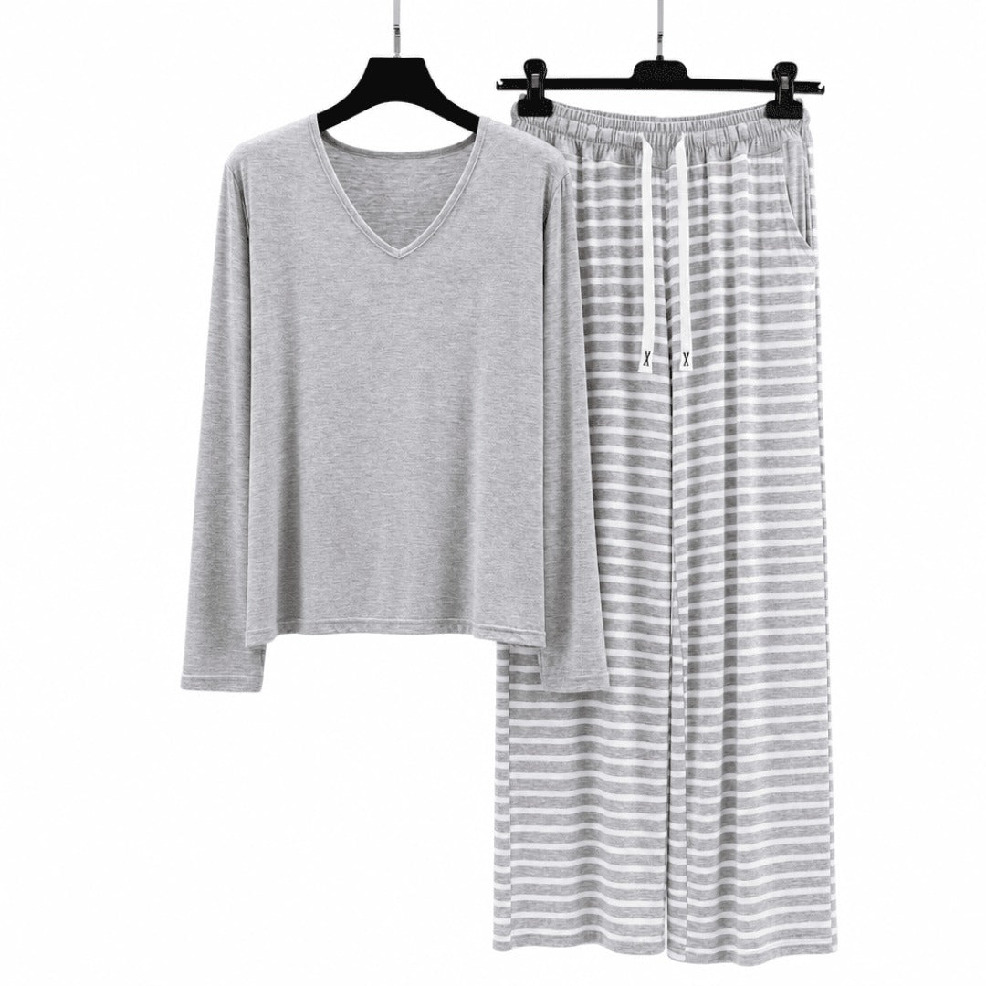 Nera – Damen-Pyjama mit V-Ausschnitt