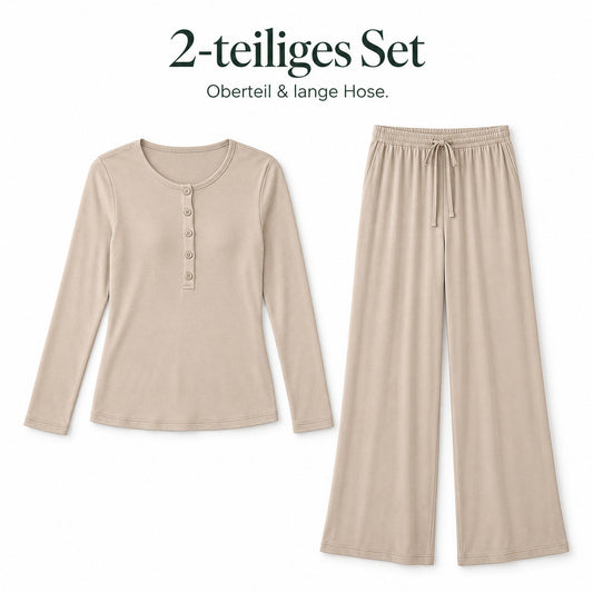 Malia – 2-teiliges Damen-Pyjama-Set mit weiter Hose