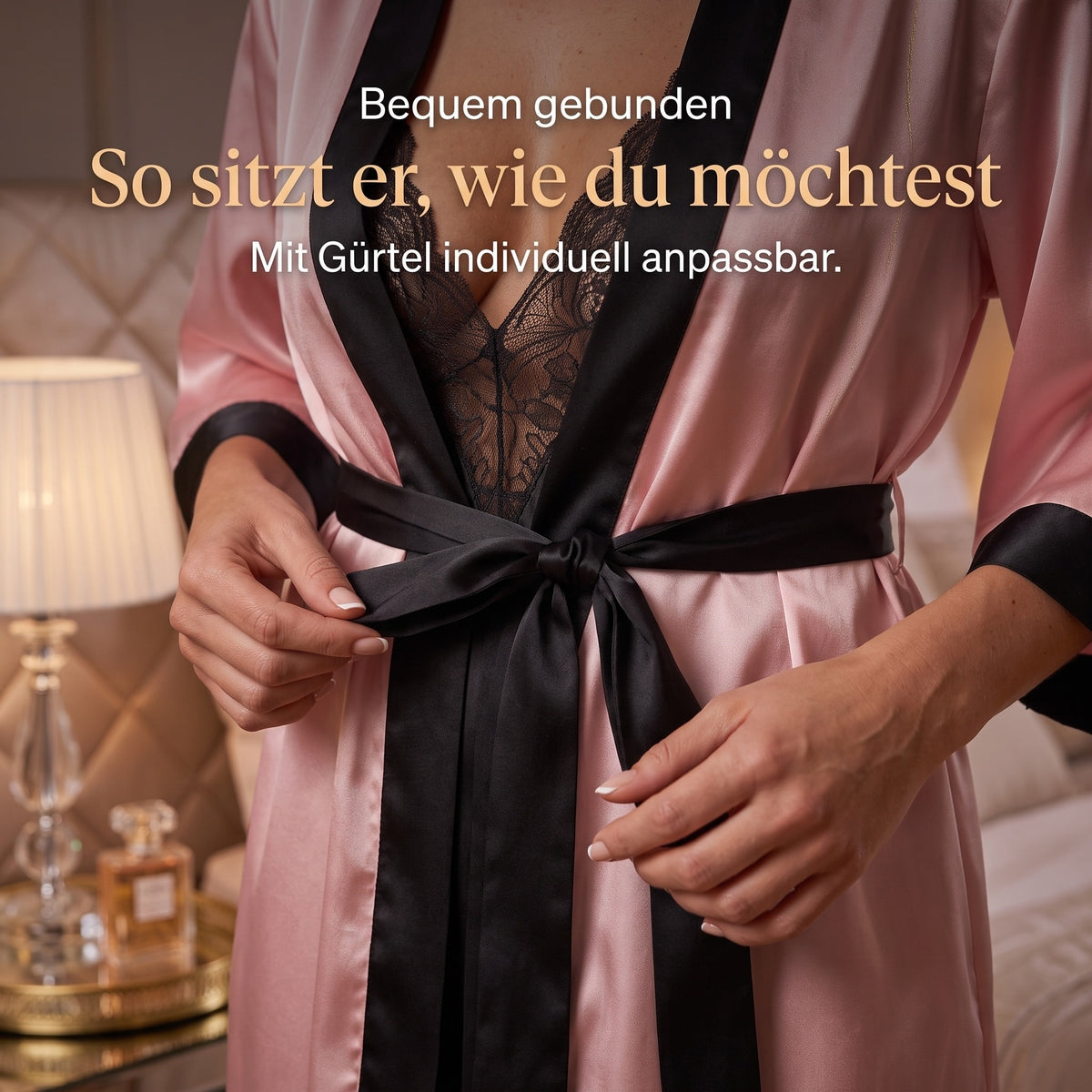 Flesuah Vivienne – 2-teiliges Damen Negligé-Set mit Morgenmantel