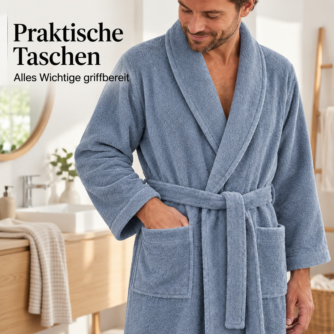Flesuah Tavero – Herren-Frottee-Bademantel aus Baumwolle