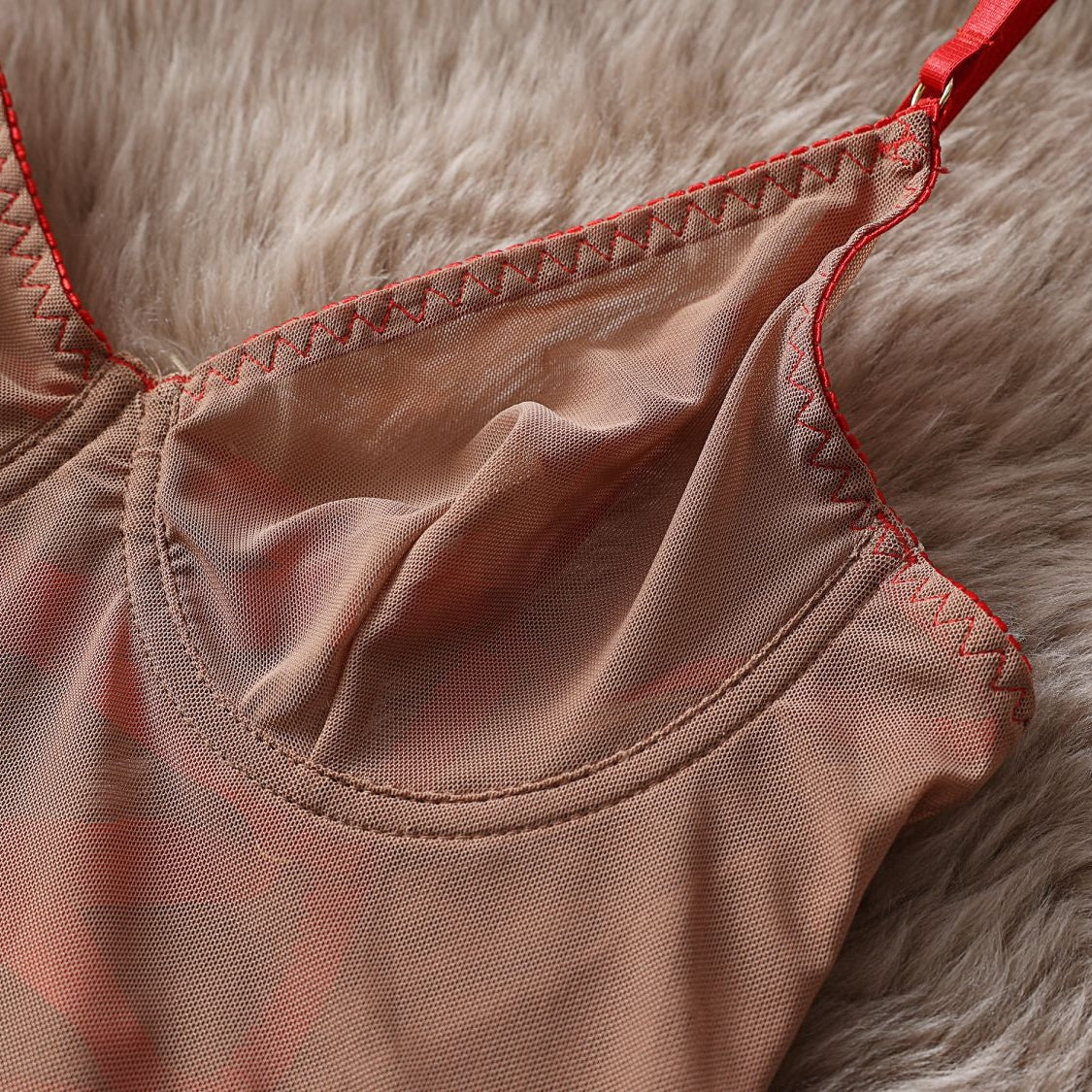 Flesuah Nayela – Transparentes Damen-Nachtkleid aus Mesh