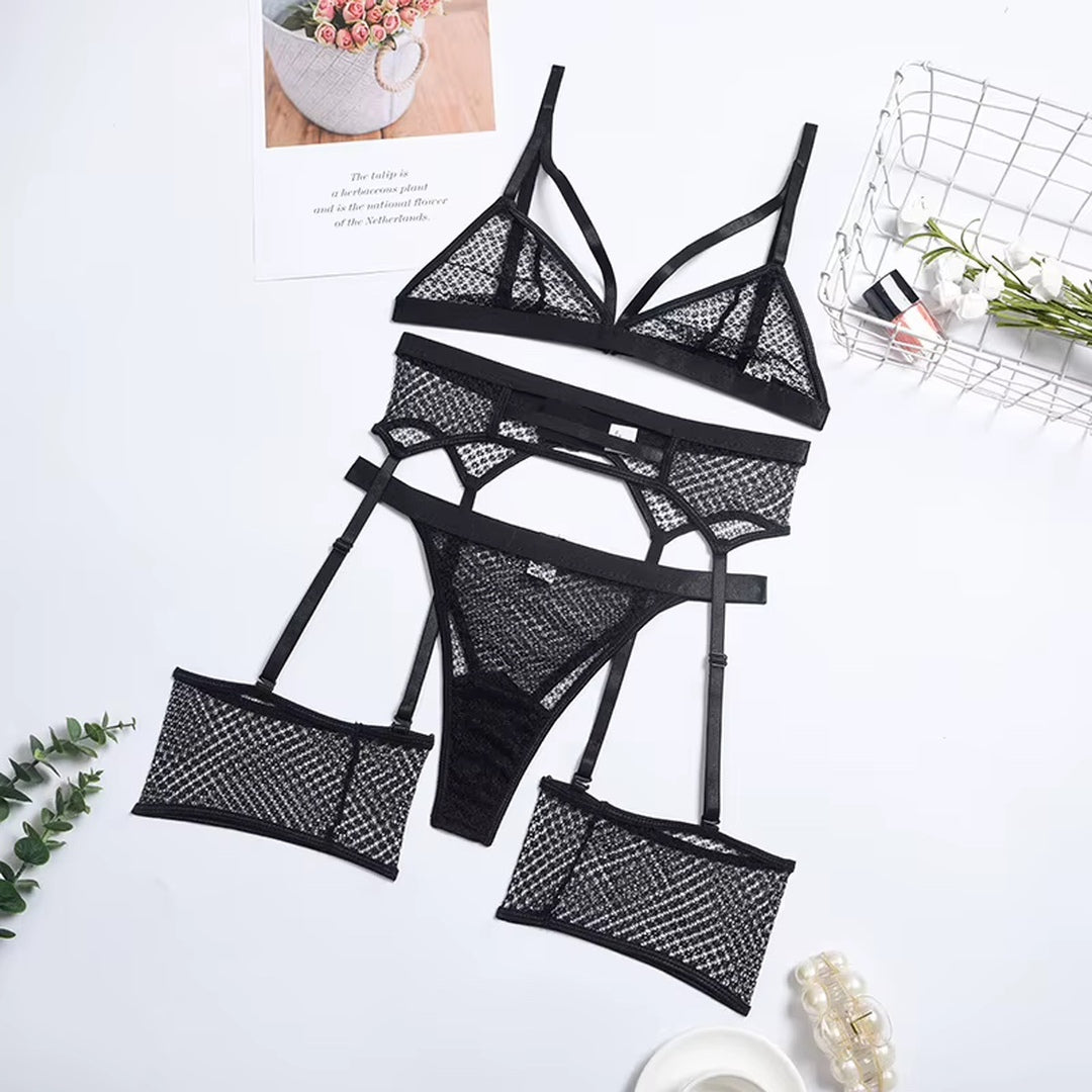 Flesuah Sorella – 3-teiliges Dessous-Set mit Spitze & zarten Trägerdetails