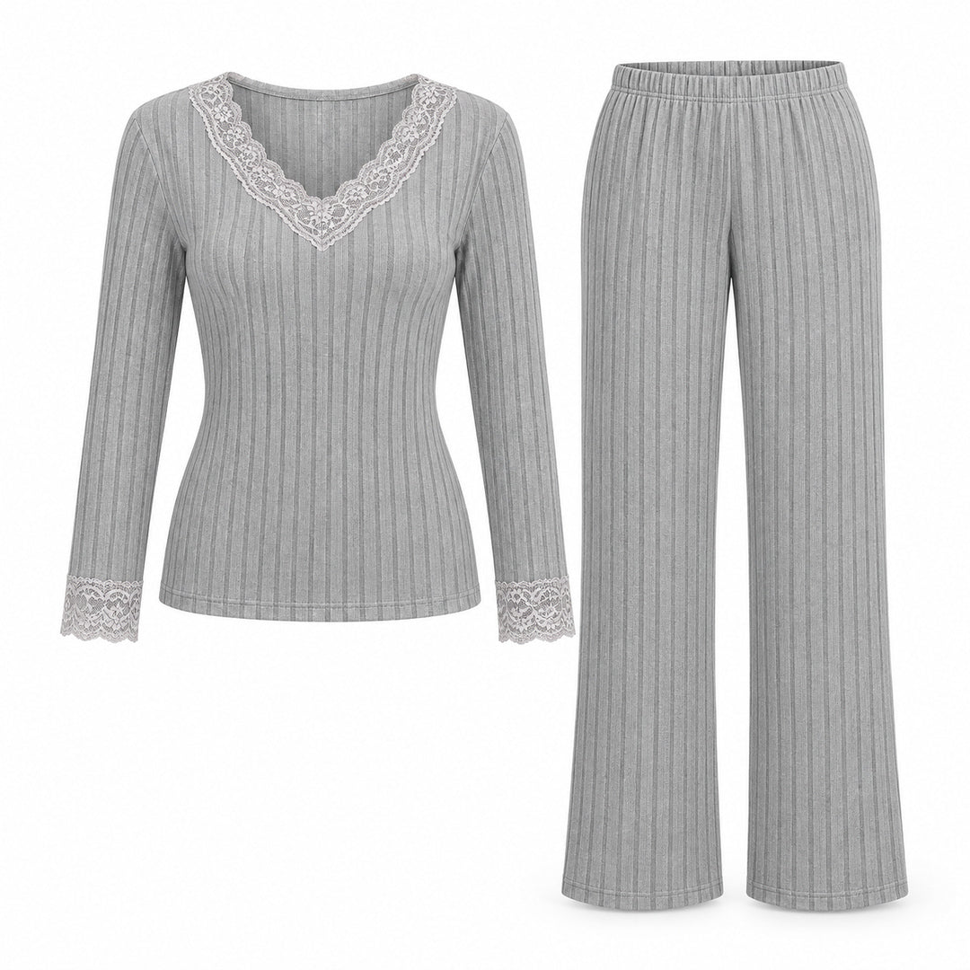 Flesuah Mirelle – Damen Pyjama-Set mit Spitze