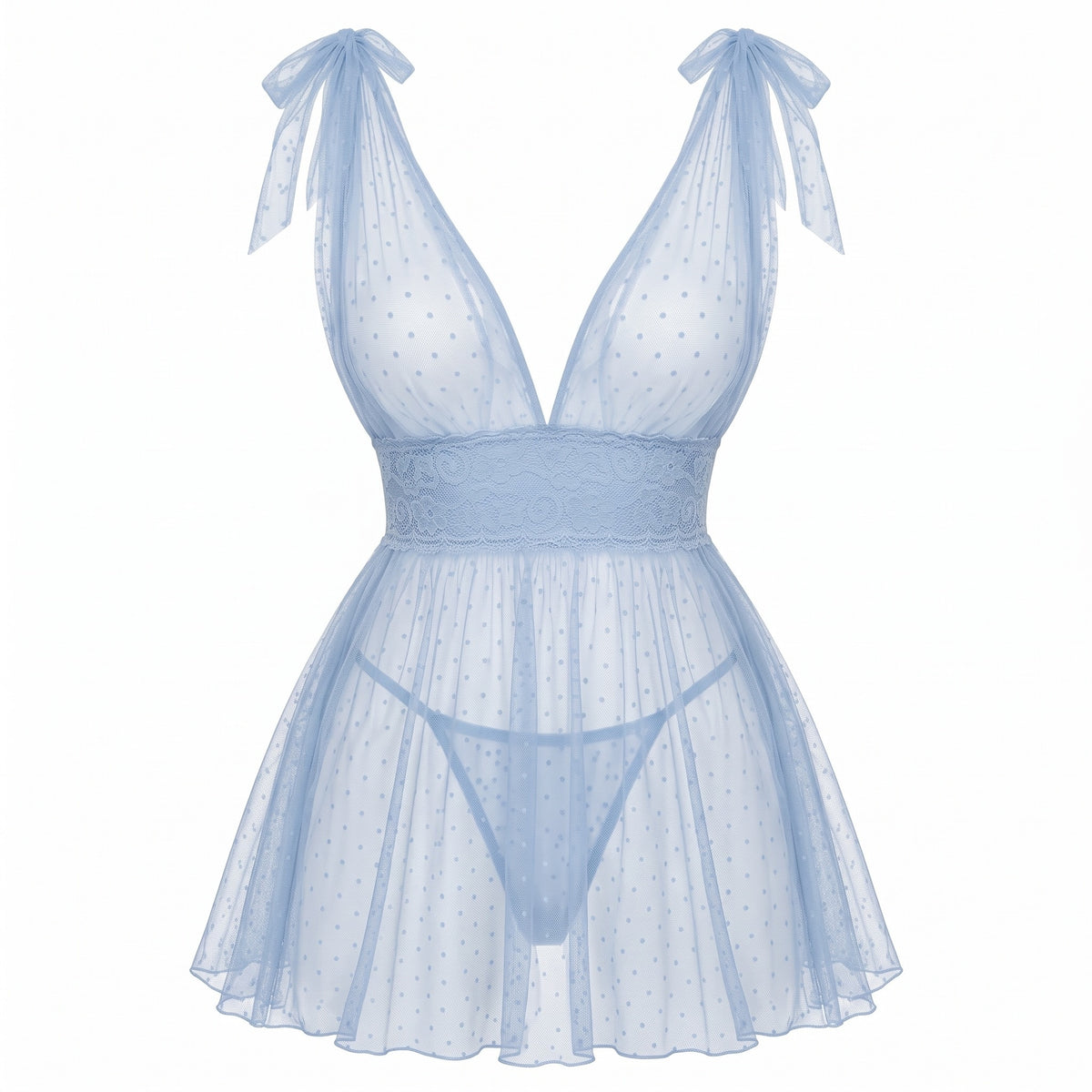 Flesuah Nerina – Dot-Mesh Nachtkleid