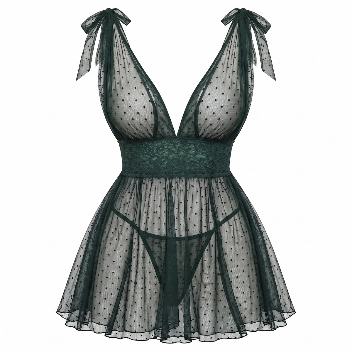Flesuah Nerina – Dot-Mesh Nachtkleid