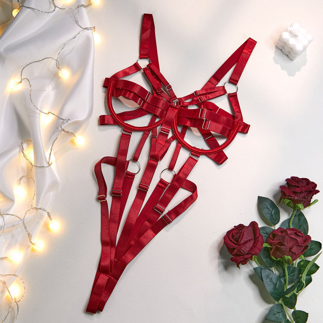 Flesuah Zarina – Cut-Out Bodysuit mit Ringdetails