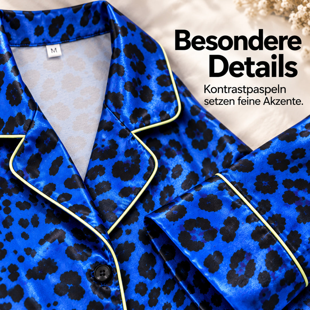 Flesuah Saphira – Damen Pyjama-Set mit Leo-Print