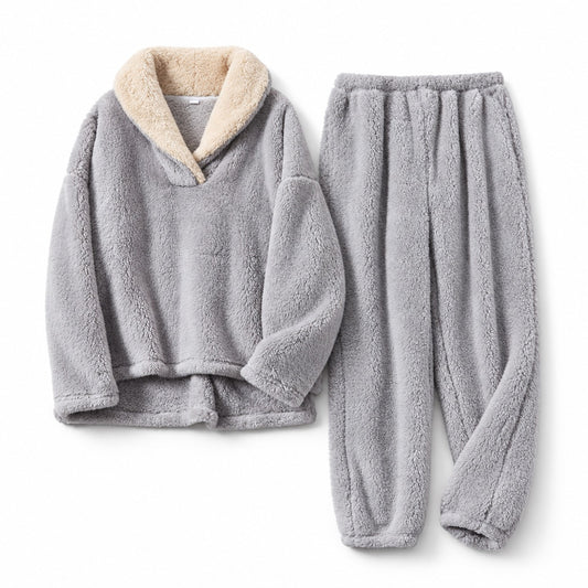 Flesuah Elvina – Kuscheliger Damen-Pyjama aus Coral Fleece