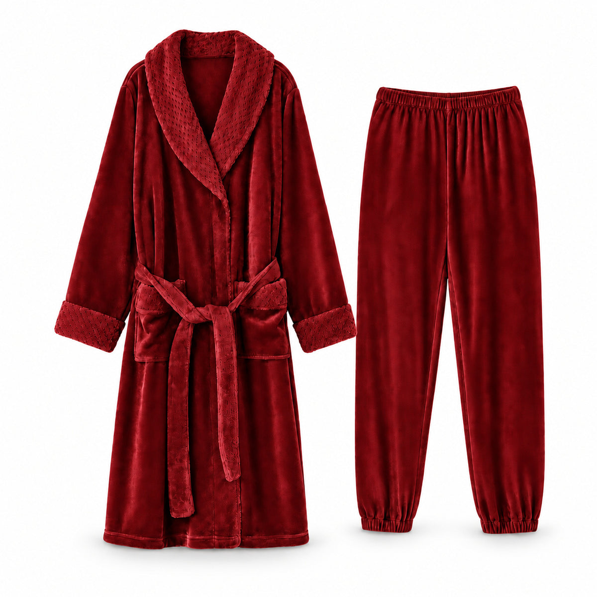 Flesuah Velora – Kuscheliges Bademantel-Set mit Hose