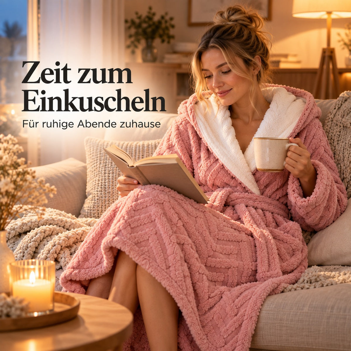 Flesuah Meliora – Kuscheliger Damen-Bademantel mit Kapuze