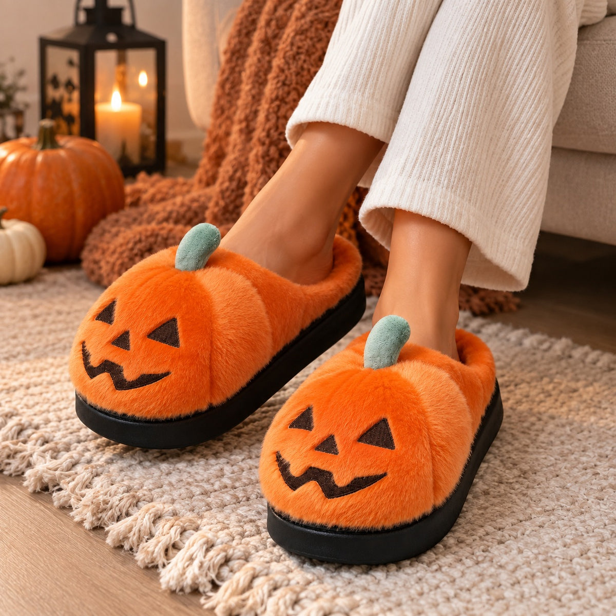 Flesuah Pumpky – Kuschelige Kürbis-Hausschuhe