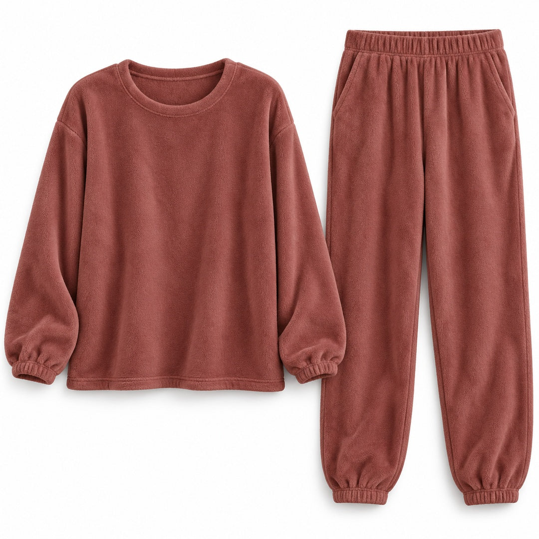 Livia – Kuscheliges Damen-Lounge-Set in Fleeceoptik