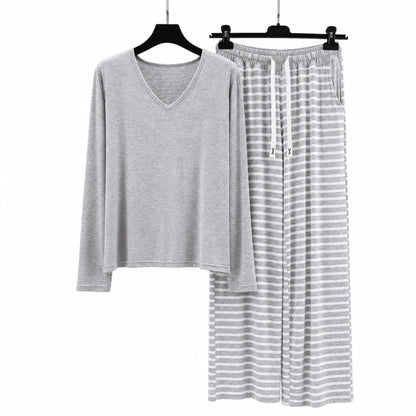 Nera – Damen-Pyjama mit V-Ausschnitt