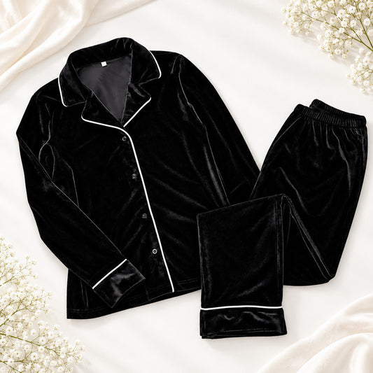 Adelie – 2-teiliger Damen-Pyjama in Samtoptik