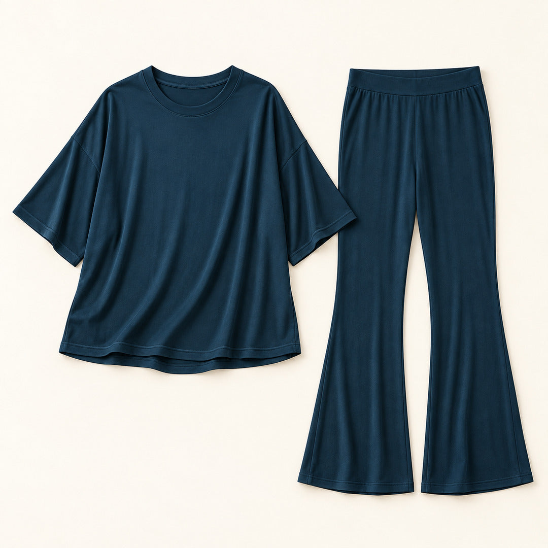 Fenja – Damen-Lounge-Set mit ausgestellter Hose