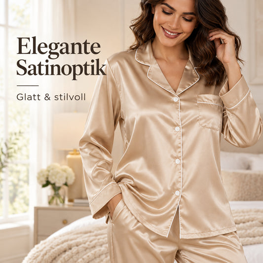 Flesuah Noelle – Eleganter Damen-Pyjama in großen Größen