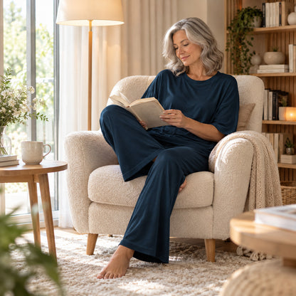 Fenja – Damen-Lounge-Set mit ausgestellter Hose