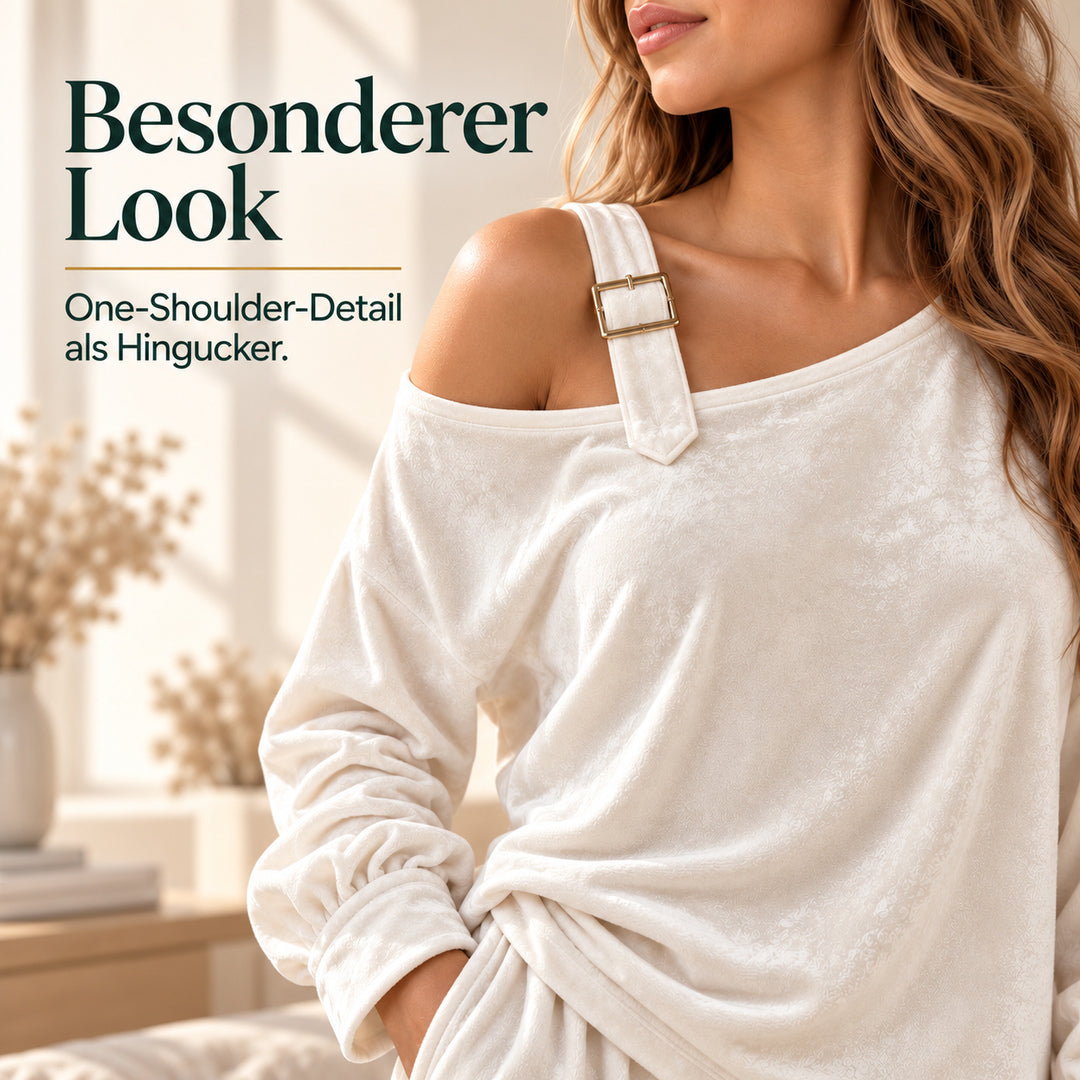 Alina – Damen-Lounge-Set mit One-Shoulder-Detail