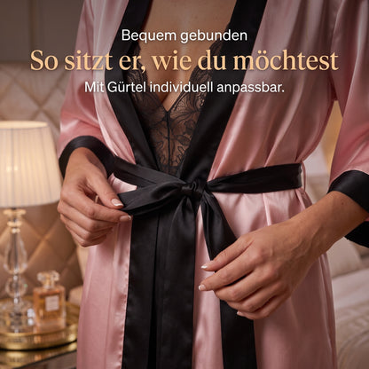Flesuah Vivienne – 2-teiliges Damen Negligé-Set mit Morgenmantel