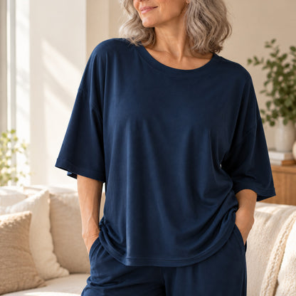 Fenja – Damen-Lounge-Set mit ausgestellter Hose