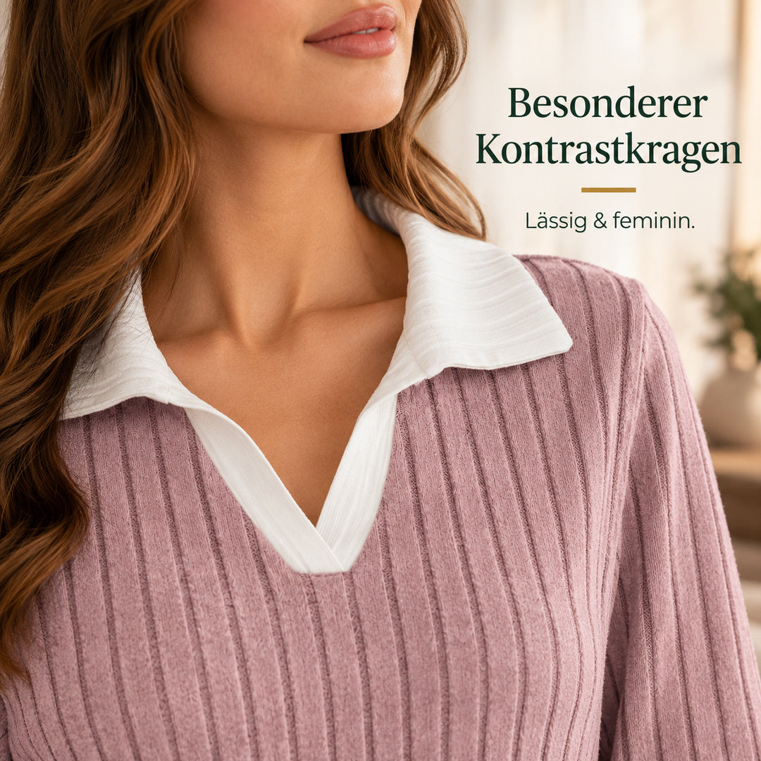 Romy – Damen-Lounge-Set mit Kontrastkragen