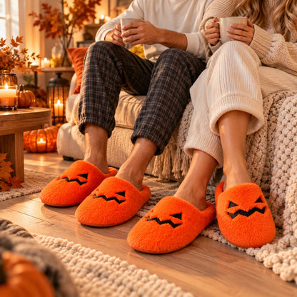 Flesuah Kürbi – Halloween Kürbis-Hausschuhe