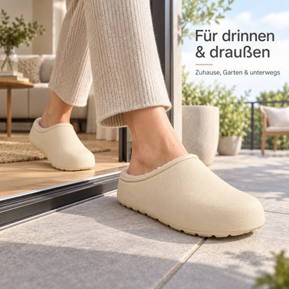 Flesuah Terrace Comfort - Kuschelige Clogs für drinnen & draußen mit Teddyfutter