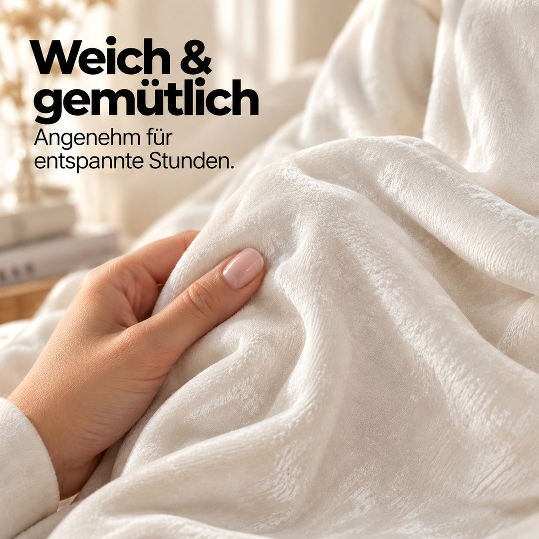 Flesuah Alina – Weiches Damen Lounge-Set in Veloursoptik mit One-Shoulder-Detail & weiter Hose