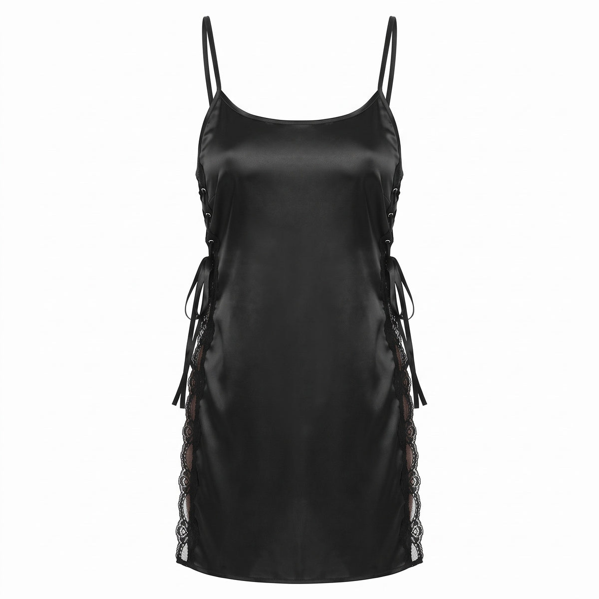 Flesuah Samira - Satin-Nachtkleid mit seitlicher Schnürung