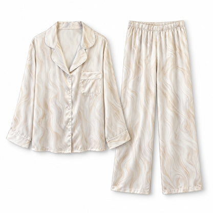 Flesuah Celeste – Elegantes Damen Pyjama-Set in Satinoptik