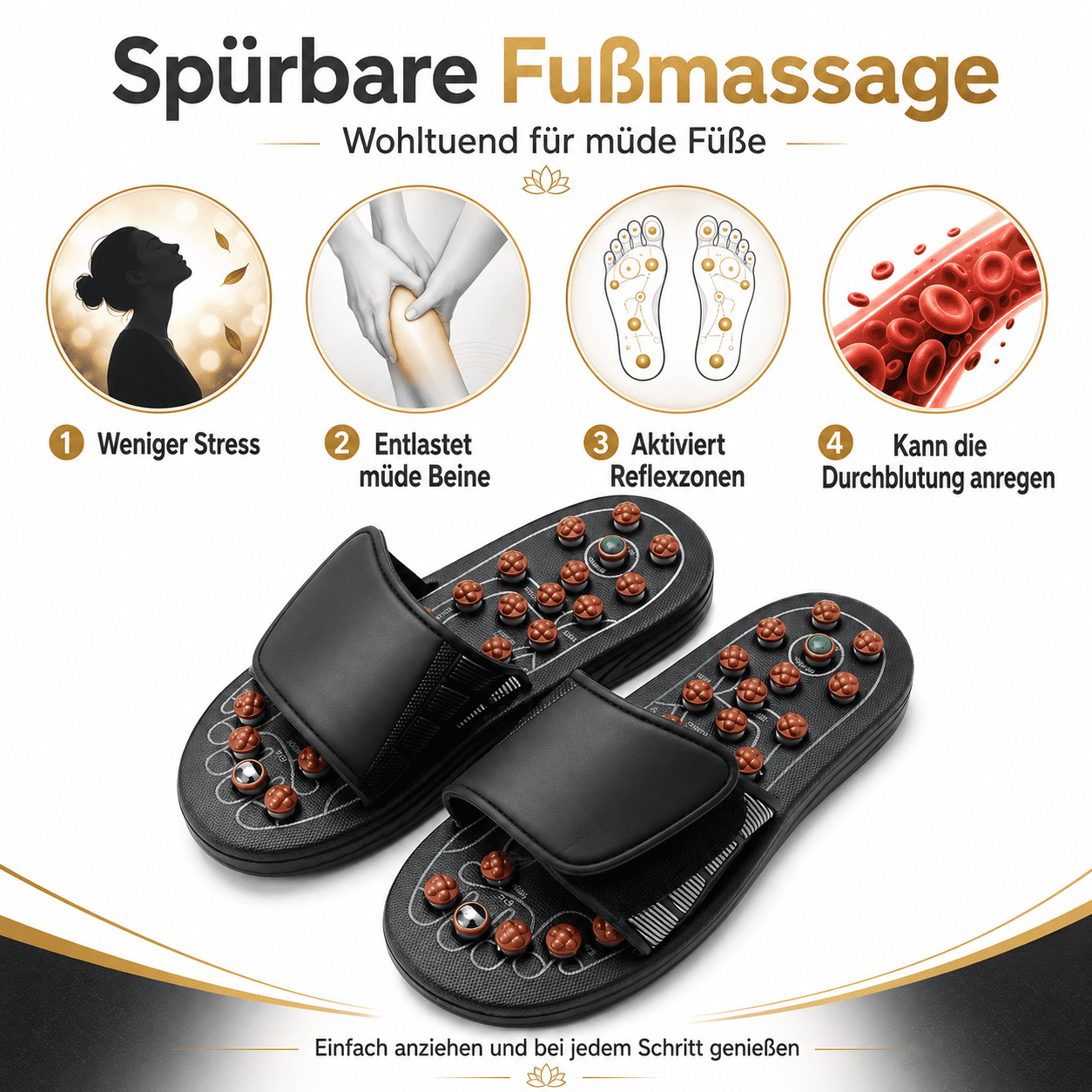 Flesuah ReflexMax - Intensive Massage-Hausschuhe