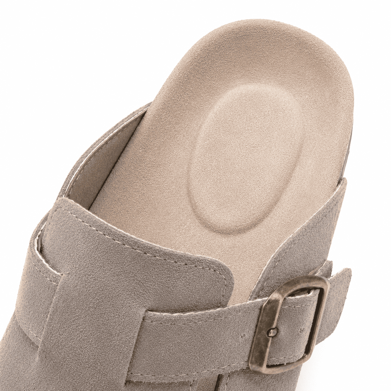 Flesuah Como – Bequeme Pantoffel mit Schnalle & Korkfußbett