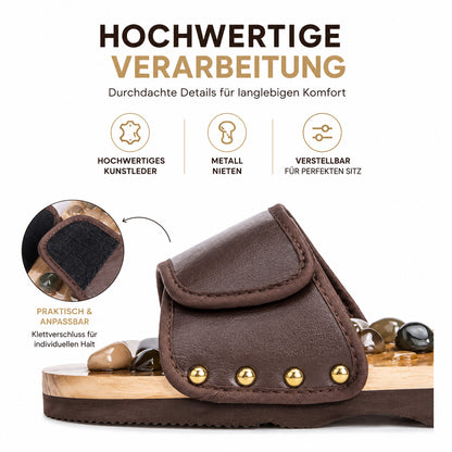 Flesuah Vitalstone – Massage-Hausschuhe mit Naturstein-Fußbett