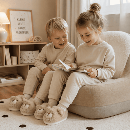 Flesuah Teddys – Kuschelweiche Bären-Pantoffeln