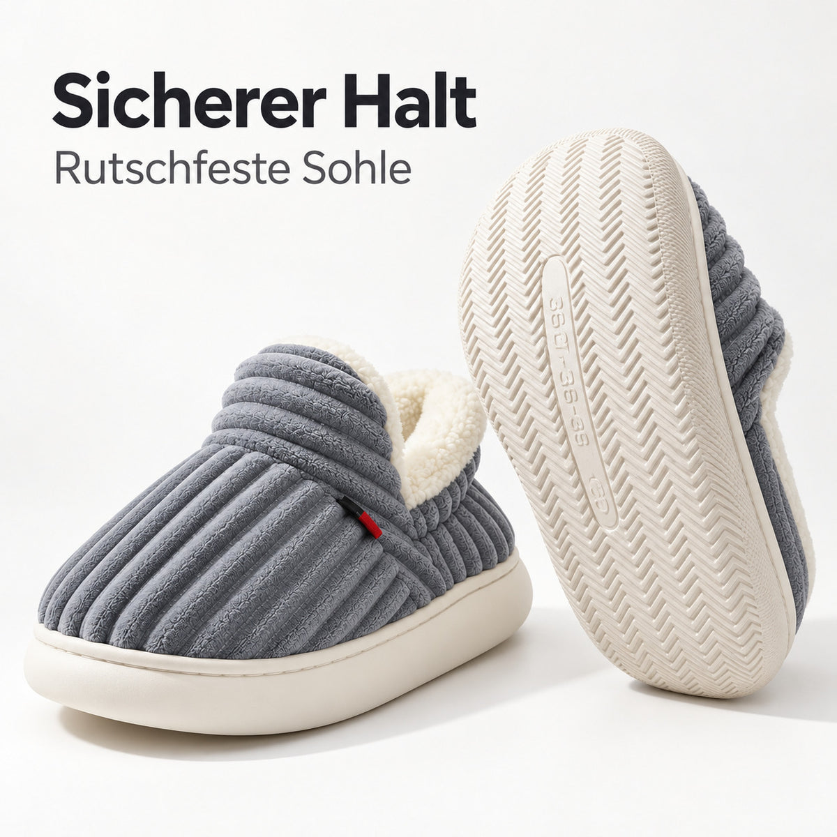 Flesuah Klumos – Warme Plüsch-Hausschuhe