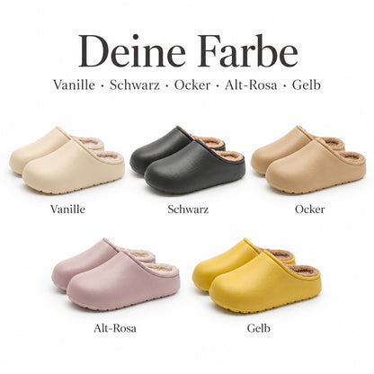 Flesuah Terrace Comfort - Kuschelige Clogs für drinnen & draußen mit Teddyfutter