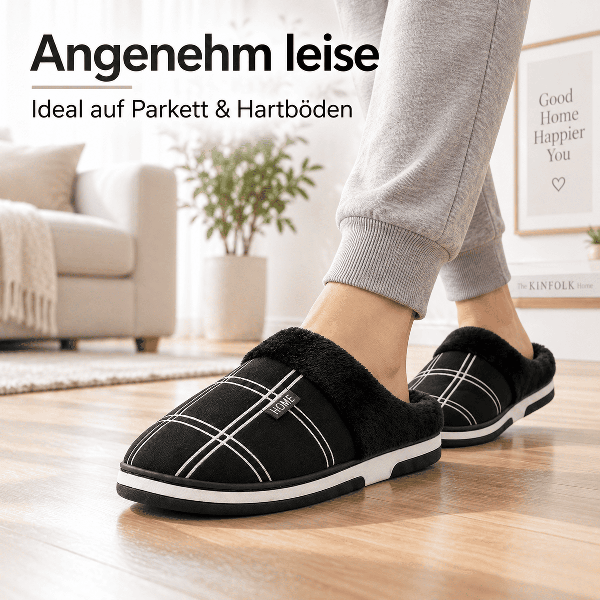 Flesuah Slides - Bequeme Pantoffeln mit rutschfester Sohle