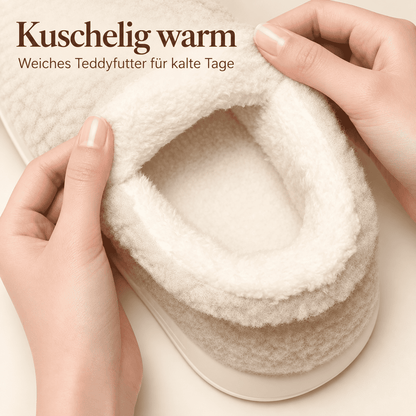 Flesuah Cocoon Teddy – Atmungsaktive Kuschelhausschuhe mit Teddyfutter