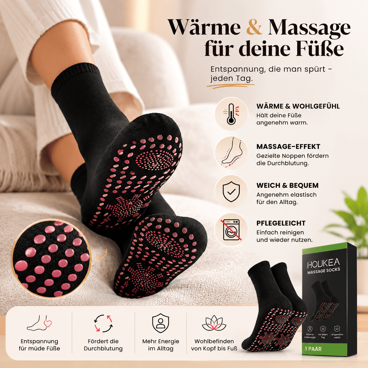 Flesuah ReflexSocks – Massagesocken mit Druckpunkten
