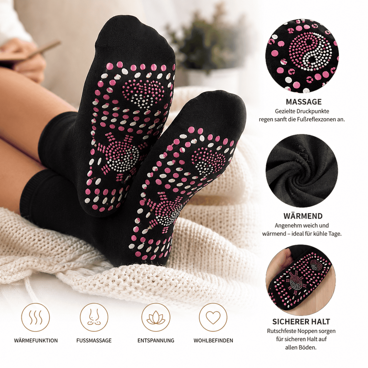 Flesuah ReflexSocks – Massagesocken mit Druckpunkten