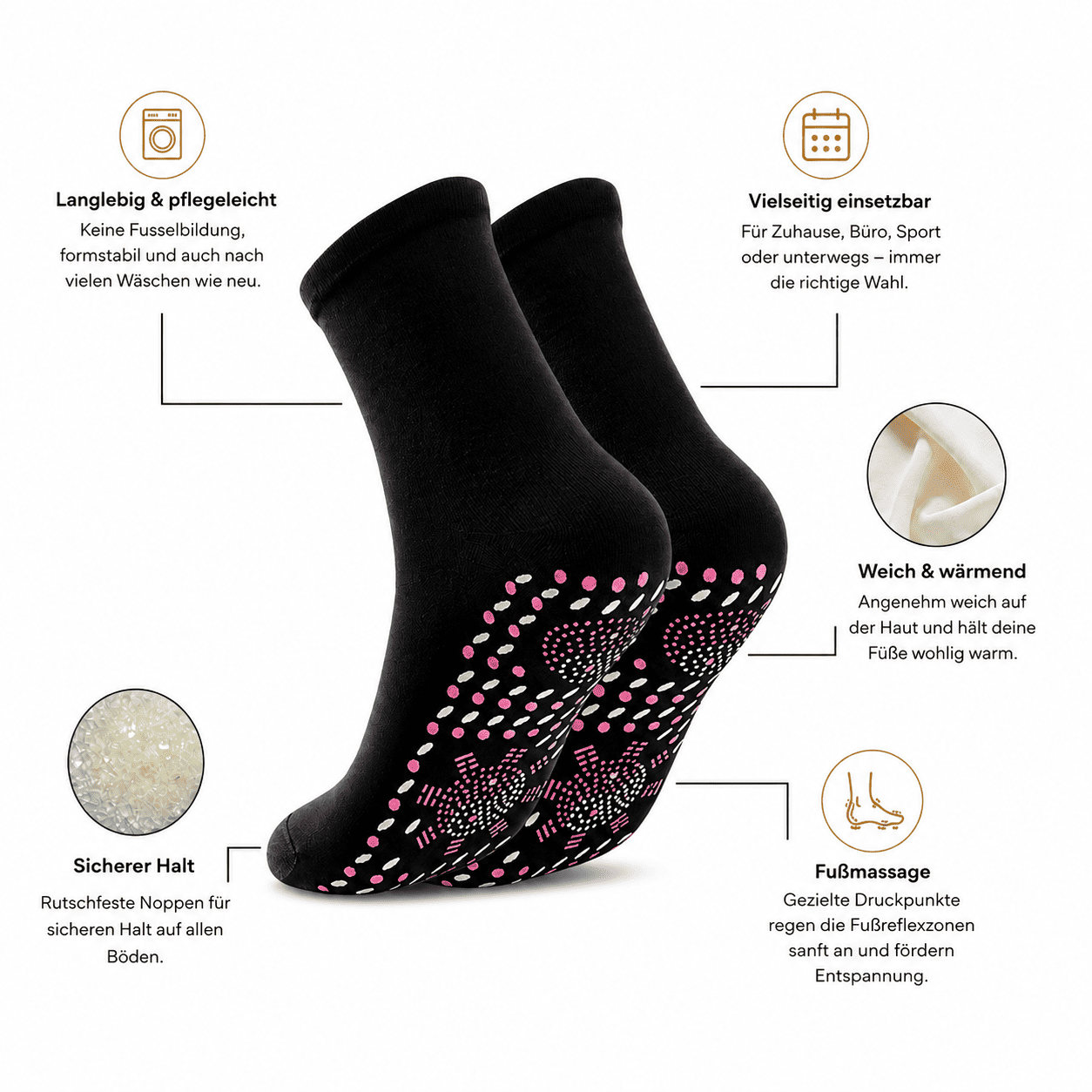 Flesuah ReflexSocks – Massagesocken mit Druckpunkten
