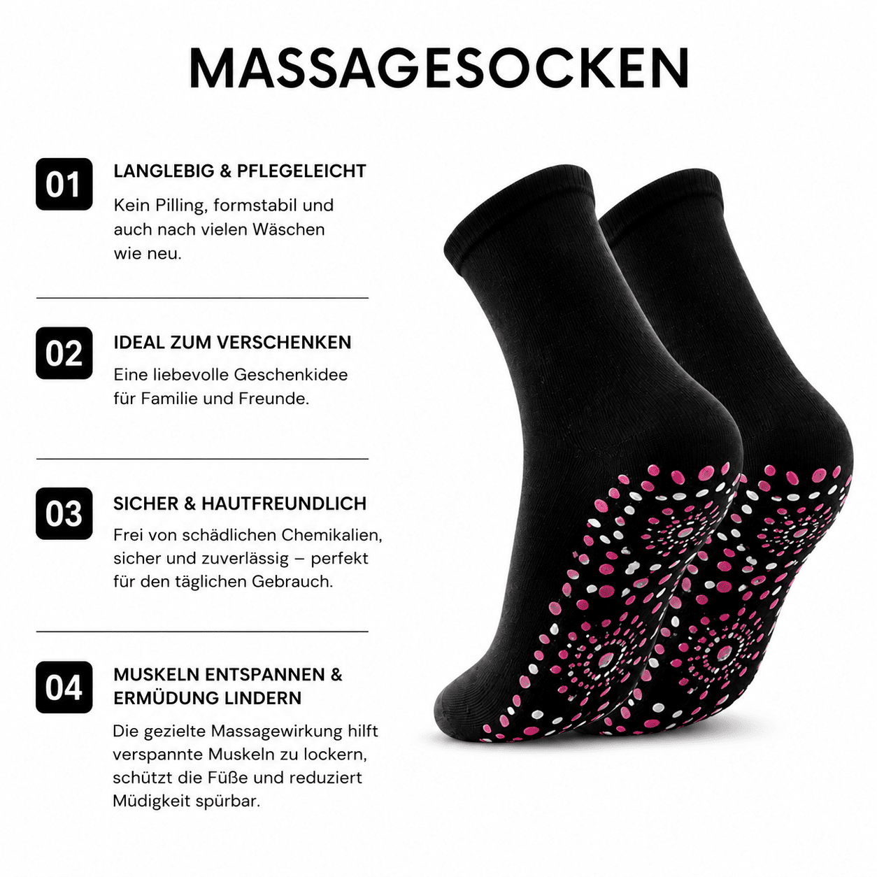 Flesuah ReflexSocks – Massagesocken mit Druckpunkten