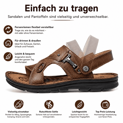 Flesuah Mareno – Herren Sandalen aus Kuhleder für Alltag & Freizeit