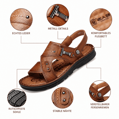 Flesuah Mareno – Herren Sandalen aus Kuhleder für Alltag & Freizeit