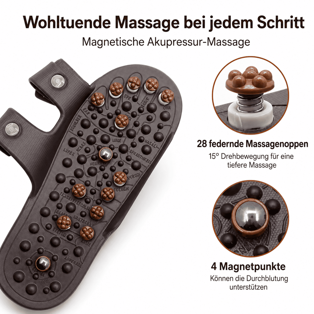 Flesuah ReflexPro – Massage-Slides mit Druckpunktfußbett