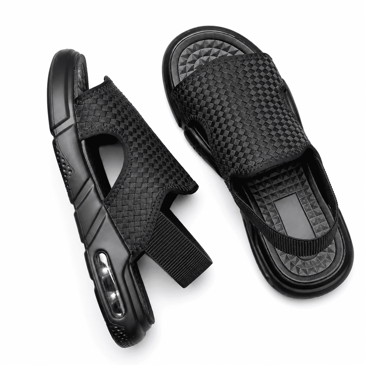 Flesuah TerraGrip - Outdoor Herren-Sandale mit Fersenschnalle & TPR-Sohle