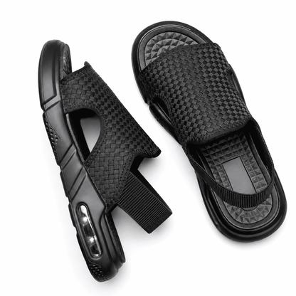 Flesuah TerraGrip - Outdoor Herren-Sandale mit Fersenschnalle & TPR-Sohle
