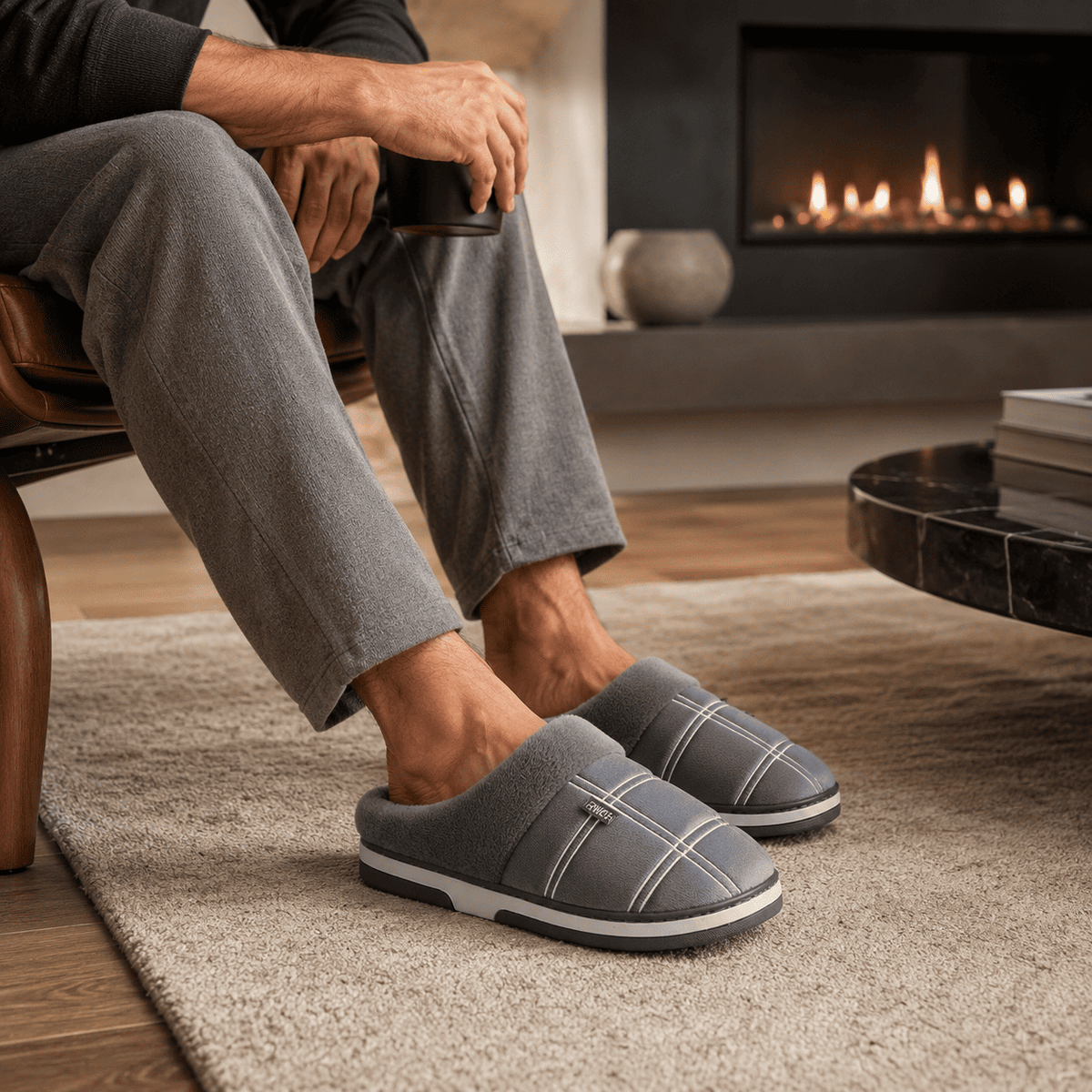 Flesuah Slides - Bequeme Pantoffeln mit rutschfester Sohle