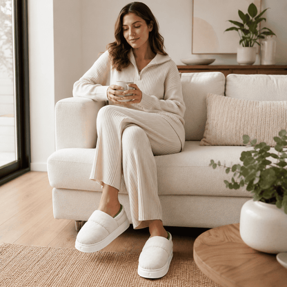 Flesuah Cocoon Max – Extra warme Kuschelhausschuhe mit rutschfester Komfortsohle